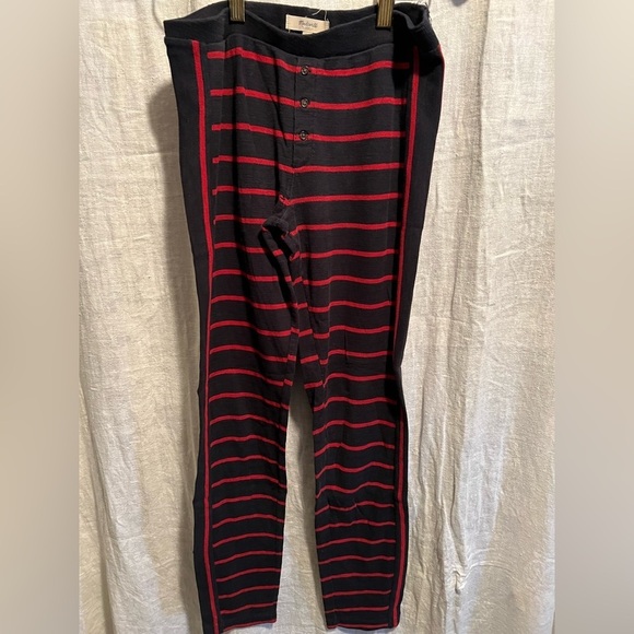 Madewell Pants - Madewell leggings, long johns. Red and blue. Size x small. Good condition.